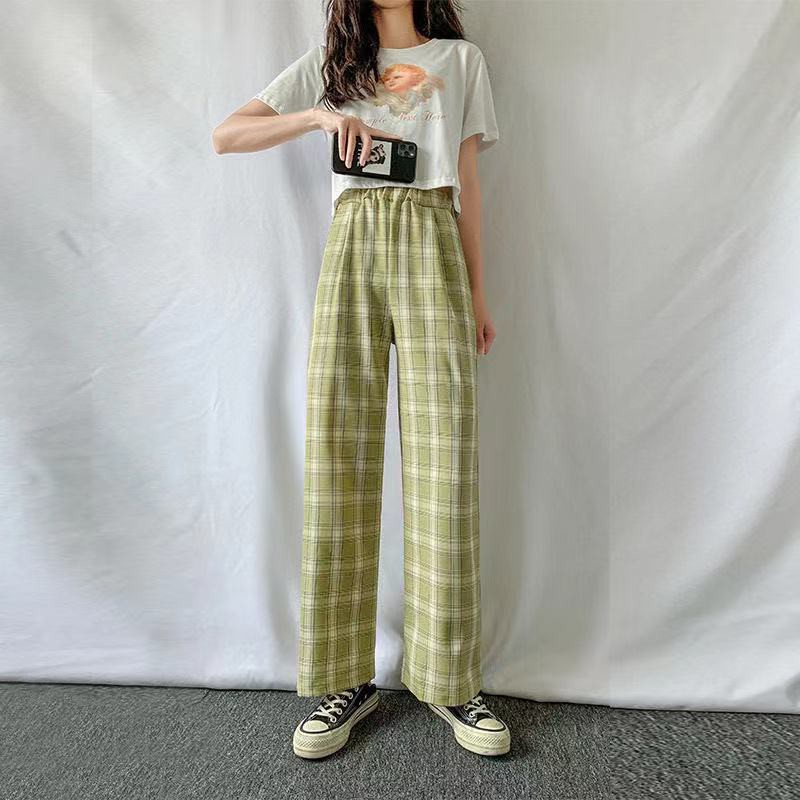 ภาพสินค้าMiKi-Shop*กางเกงขายาวลายสก๊อตผู้หญิง. เอวยืดใส่สบายGZ-ku จากร้าน bbying8082 บน Shopee ภาพที่ 4