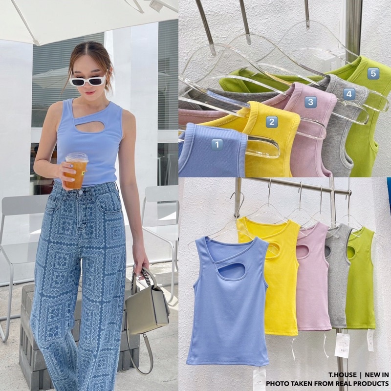 พร้อมส่ง06-06-21-เสื้อกล้าม-ดีเทลเว้าอก-ผ้าดีมากก-เป็นงานนำเข้านะครับ-น่ารักทุกสีบอกเลย-ราคาดีงามมม