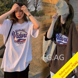 เสื้อยืดตัวใหญ่สไตล์เกาหลี oversize t shirt แขนสั้น เสื้อผ้าวินเทจ แฟชั่น เสื้อโอเวอร์ไซส์ผู้หญิง วัยรุ่น พิมพ์ลาย สกรีน