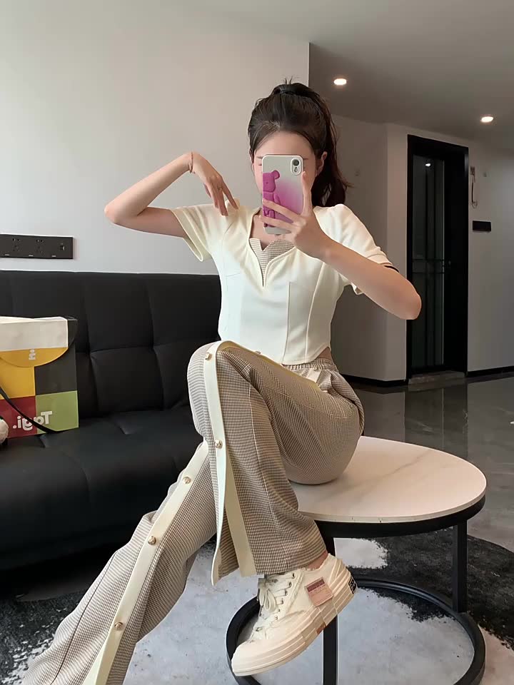 xiaoxiang-style-suit-womens-summer-2023-new-fashion-western-style-fashionable-sports-wide-leg-pants-two-piece-suit-exquisite-western-style