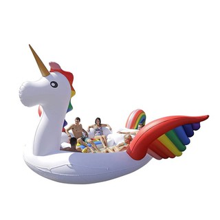 Float Me Summer แพยางยูนิคอร์น ขนาดใหญ่ นั่งได้ 6-8 คน Inflatable Giant Unicorn Pool Float for 6-8 persons