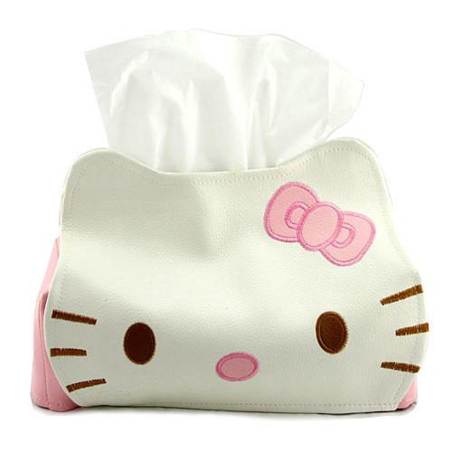 กล่องหนังใส่ทิชชู่ Hello Kitty