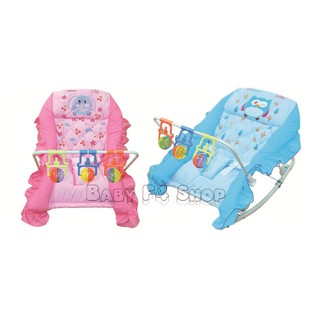 Attoon เปลโยก พิมพ์ลายน่ารัก ปรับได้ 3 ระดับ มีโมบายของเล่น