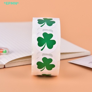 Epmn&gt; ใหม่ สติกเกอร์ฉลาก ลาย Shamrock Clover 1 นิ้ว สําหรับเด็ก 500 ชิ้น