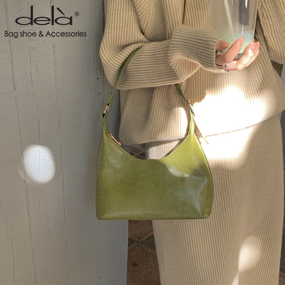 มุมมองเพิ่มเติมของสินค้า Dela Baguette กระเป๋าสะพายไหล่ สีตัดกัน สไตล์เกาหลี สําหรับผู้หญิง 2022