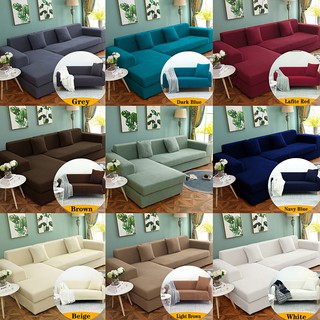 ภาพหน้าปกสินค้า【ส่งไวจากไทย】1/2/3 ที่นั่ง กันน้ำเล็กน้อย ผ้าคลุมโซฟา ผ้าหุ้มโซฟา ผ้ายืด L-shaped Universal Elastic Sofa Cover ที่เกี่ยวข้อง