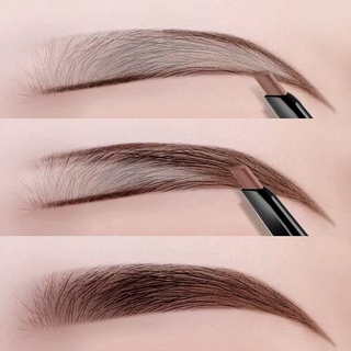 【ส่งจากไทย】ปากกาเขียนคิ้ว Double eyebrow pencil ดินสอเขียนคิ้ว กันน้ำ ติดทน 2 in 1 มีแปรงปัดคิ้วในตัว ปากกาเขียนคิ้ว