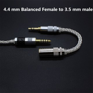 Hand-made Balanced 2.5mm/4.4mm To 3.5mm Adpter 8 Core Silver Audio Cord 2.5 Female to 4.4 Male Cable
