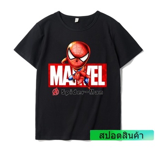 ราคาต่ำสุด!! เสื้อแขนสั้น ผ้าฝ้าย ลาย Avengers Marvel Spider- Venom Iron สีดํา#39; s Clothing s ropa เสื้อยืดผู้ชาย