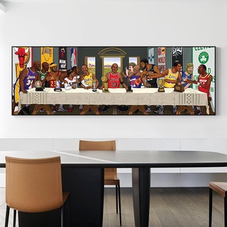 ภาพวาดผ้าใบ ลายนักบาสเก็ตบอล NBA Michael Jordan Lebron James Kobe Bryant เหมาะกับของขวัญ สําหรับแฟนคลับ