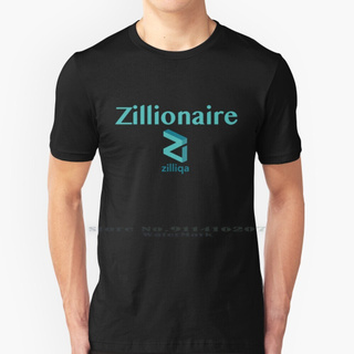 เสื้อยืดโอเวอร์ไซส์Zillionaire - Zilliqa เสื้อยืดลําลองสําหรับผู้ชายผ้าฝ้ายแขนสั้นคอก ลมS-3XL