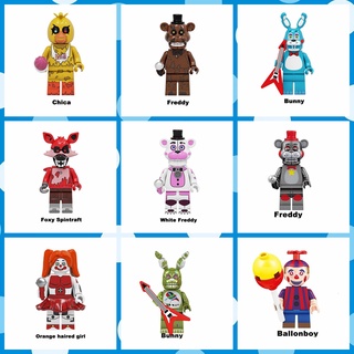 ของเล่นตัวต่อเลโก้ ภาพยนตร์สยองขวัญ Five Nights Frendys Ballonboy Chica Bunny Foxey Spintraft ขนาดเล็ก สําหรับเด็ก