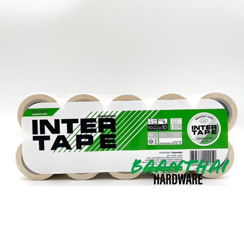 เทปกระดาษกาวย่น-inter-กว้าง-3-4-ยาว-10หลา-ยกลัง-600ม้วน