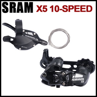 Sram X5 ตีนผีจักรยาน 10 ความเร็ว GS กรงกลาง สีดํา สําหรับจักรยานเสือภูเขา