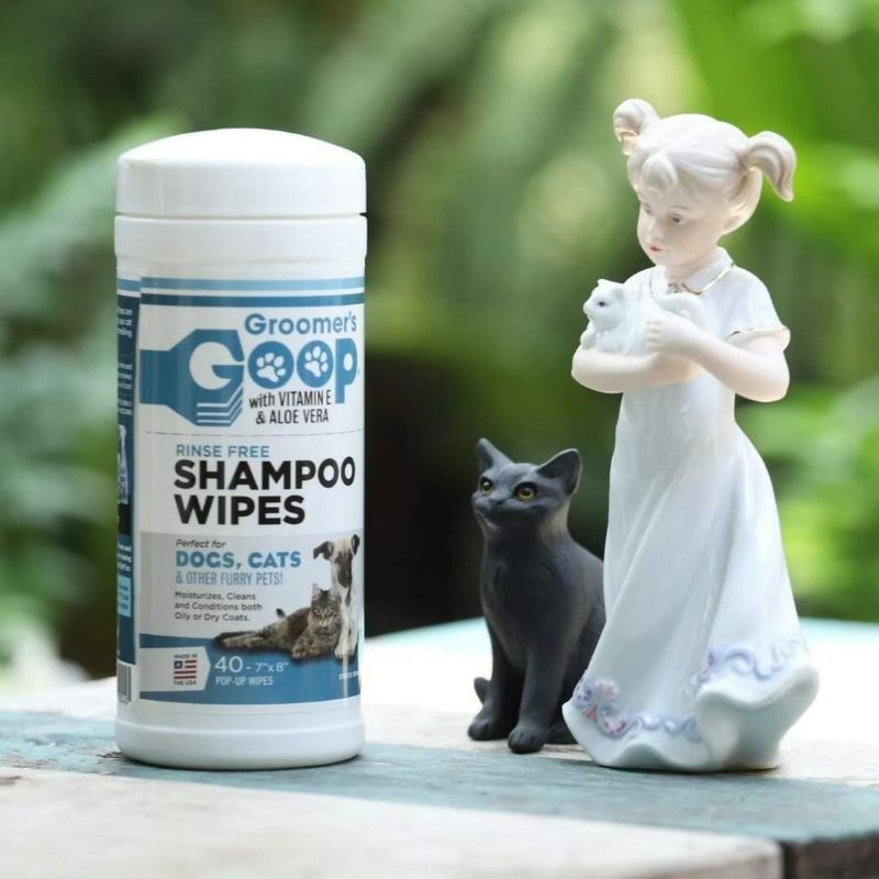 Groomer's GOOP Shampoo WIPES(แผ่นเช็คตัวสัตว์เลี้ยงแทนการอาบน้ำ