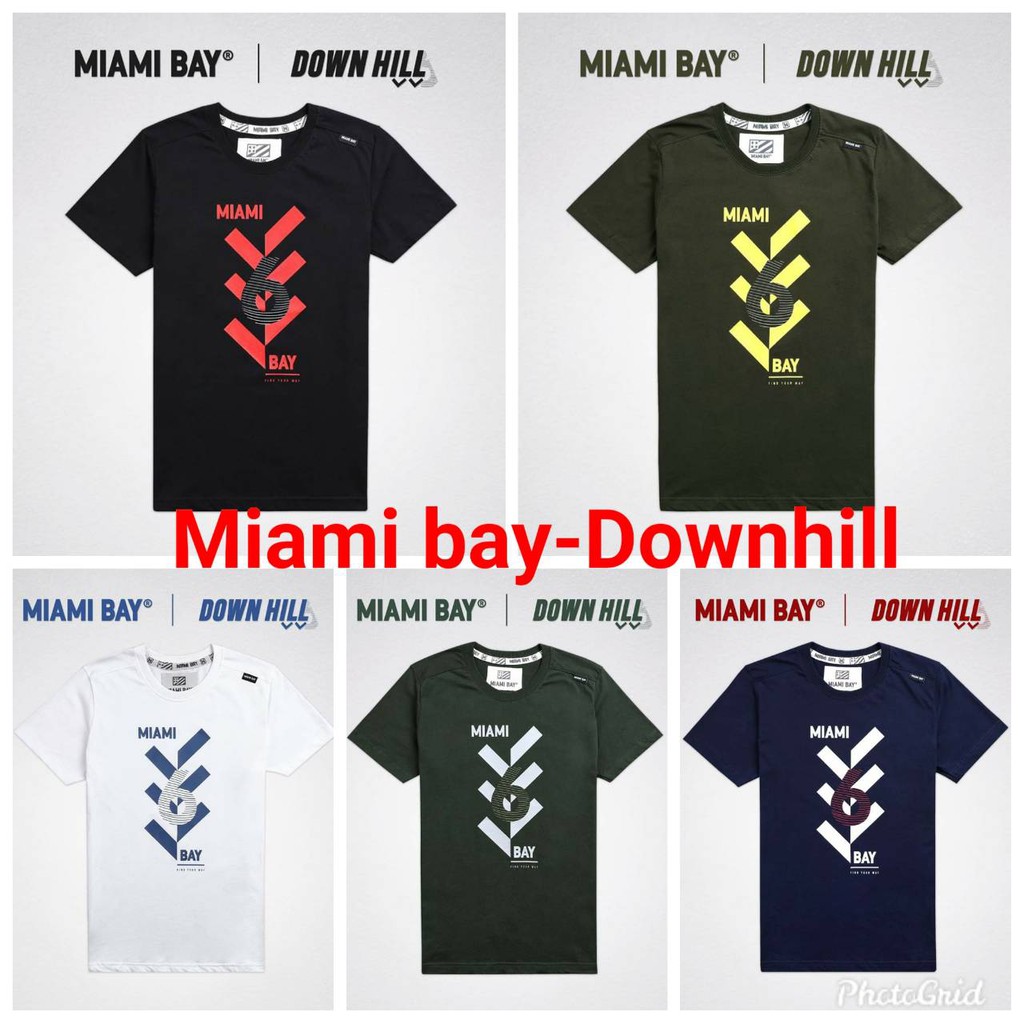 miami-bay-เสื้อยืดชาย-รุ่น-downhill-สีเขียวเข้ม