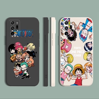 เคสโทรศัพท์มือถือแบบนิ่ม ขอบสี่เหลี่ยม ลายลูฟี่ วันพีซ สําหรับ Samsung Galaxy Note 20 Ultra A30 A20 A50S A10 A12 M12 M10