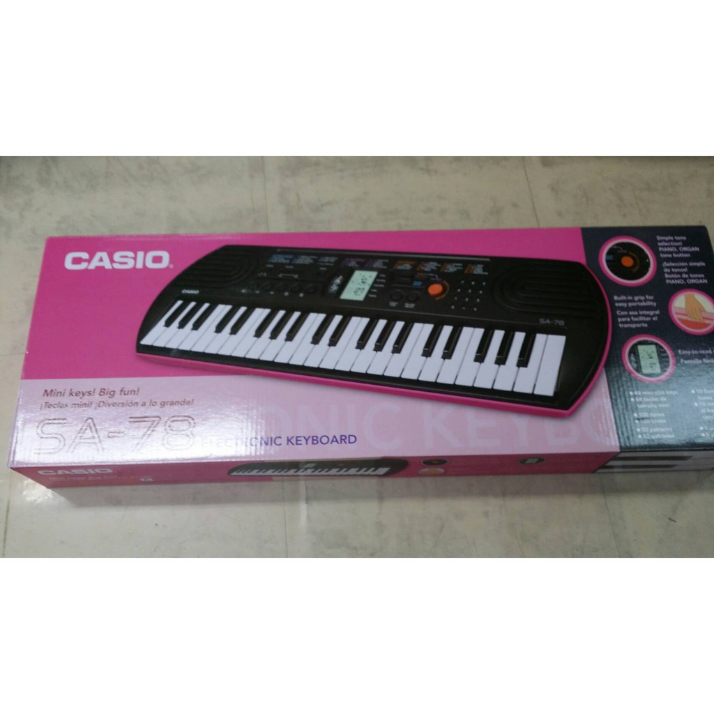 hot-casio-keyboard-รุ่น-sa-78-สีชมพู-พร้อมอะเดปเตอร์-casio