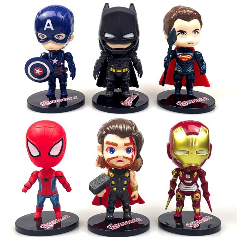 ตุ๊กตาฟิกเกอร์-the-marvel-avengers-alliance-batman-spiderman-iron-man-ของเล่นสําหรับเด็ก