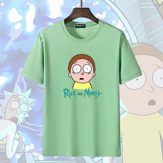 เสื้อแฟชั่นผญ - เสื้ออะนิเมะ โลโก้ เสื้อยืด Morty unisex (XS-XXL)