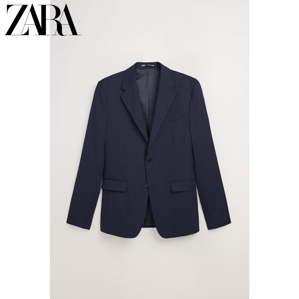 สูท-สูทผู้ชาย-สูทแฟชั่น-สูทสองชิ้น-suits-suit-setszara-ฤดูกาลส่วนลด-ผู้ชาย-เบลเซอร์สูทเนื้อสีน้ำเงิน-01564344401