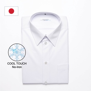 [Male Student Shirt] Japan product No Iron Cool to Touch short sleeves white shirt TSCOOL01