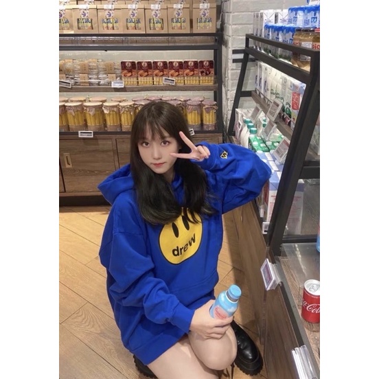 Drew House Mascot Hoodie สี Ink น้ำเงิน | Shopee Thailand 