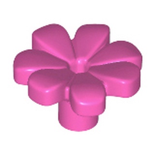 Lego part (ชิ้นส่วนเลโก้) No.32606 Friends Accessories Flower with 7 Thick Petals and Pin