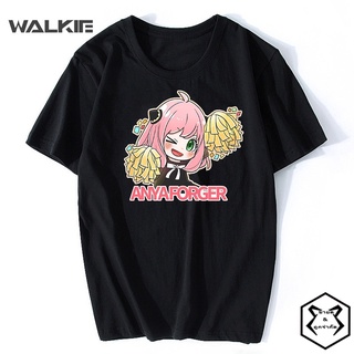 Walkie เสื้อยืดแขนสั้น พิมพ์ลายการ์ตูนอนิเมะ Spy X Family Forger Anya สไตล์ญี่ปุ่น ฮาราจูกุ แฟชั่นฤดูร้อน สําหรับผู้ชาย