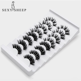 สินค้า Sexysheep ขนตาปลอม ขนมิงค์เทียม 3D แบบหนา ยาว ดูเป็นธรรมชาติ สําหรับแต่งหน้า 8 คู่
