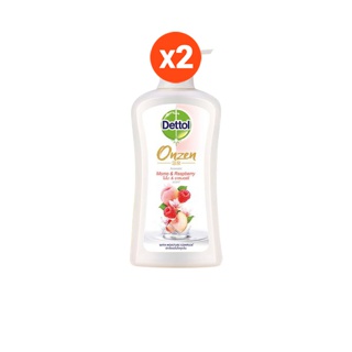 โปรโมชั่น : Dettol เดทตอล เจลอาบน้ำ สบู่เหลวเดทตอล ออนเซ็น สูตรโมโมะ  ราสเบอร์รี่ 450มล.X2