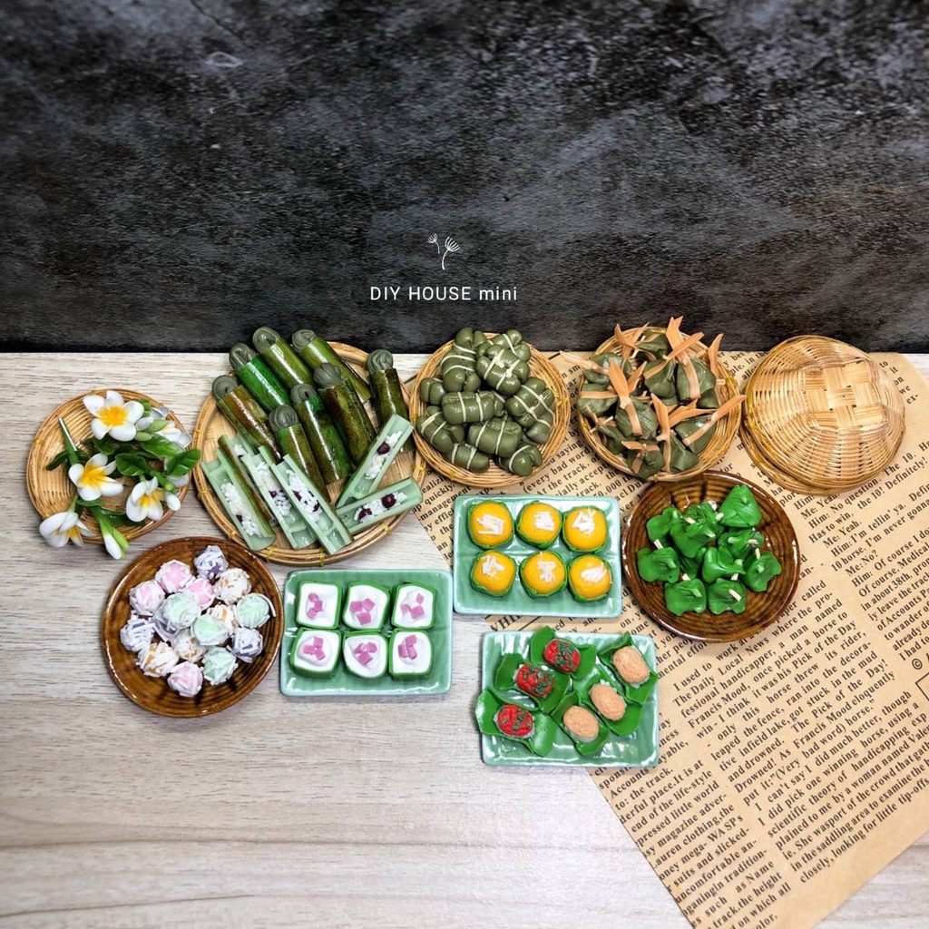 ภาพหน้าปกสินค้าขนมไทยจิ๋ว ขนมไทยดินปั้นจิ๋ว ของจิ๋ว miniature จากร้าน phonsudam บน Shopee