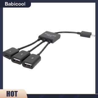 [B-cool]♣ สำหรับซัมซุง 3in1 ชายกับหญิง Dual Micro USB 2.0 โฮสต์ OTG Hub อะแดปเตอร์รถแท็กซี่