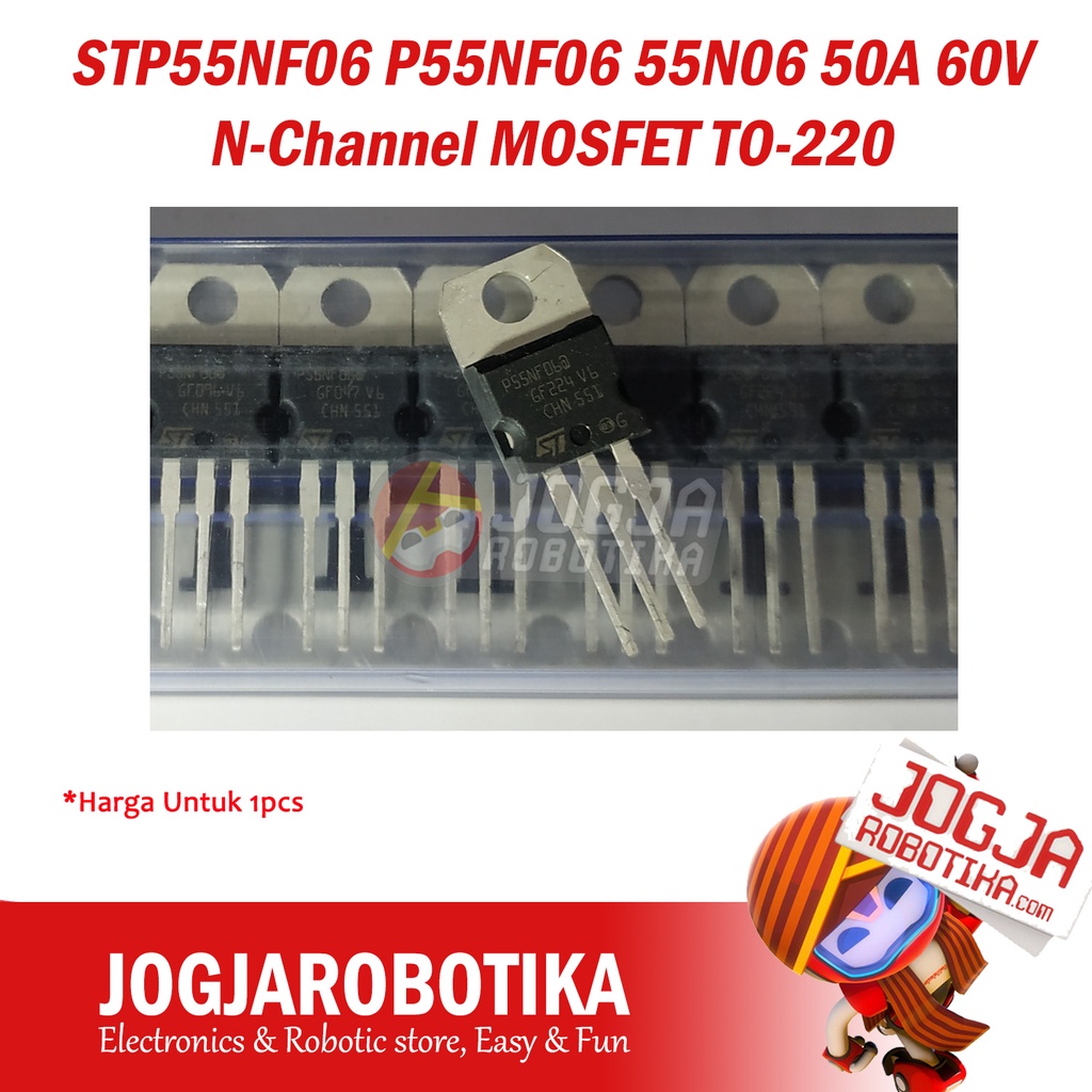 Lotto 5 MOSFET STP55NF06 P55NF06 TO-220 - Nuovi, Componenti Elettronici Per Circuiti Di Potenza