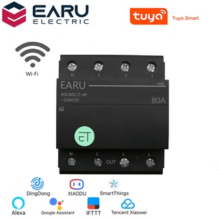 Three Phase WIFI Circuit Breaker Smart Time Timer Relay Switch Voice Remote Control by Tuya App Smart House Alexa Google