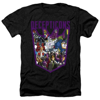 เสื้อยืดคอกลม ผ้าฝ้าย พิมพ์ลาย Transformers Decepticon Collage Heather สไตล์คลาสสิก แฟชั่นสําหรับผู้ชาย