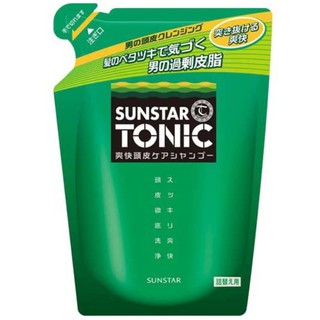 SUNSTAR แชมพู บำรุงหนังศีรษะ ซันสตาร์ โทนิค รีเฟรชชิ่ง สกัลป์ แคร์ ปราศจากซิลิโคน สำหรับผมมัน ถุงเติมรีฟิล ชุดละ 3 ถุง