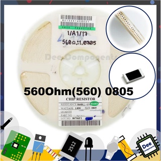 560 Ohm 0805 ±1% 125mW ±100ppm/°C 0805F5600T5E Uni-Ohm 1-A1-17 (ขายยกแพ็ค 1 แพ็ค มี 100 ชิ้น)