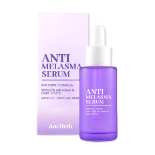 (ลดทันที 45 บใส่โค้ด 25JY3VV) Am Herb AntiMelasma Serum ลดฝ้า ภายใน 7 วัน ฝ้าลึก ฝ้าตื้น ฝ้าแดด กระ จุดด่างดำ 30ml 1 ขวด