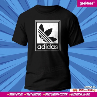 เสื้อโอเวอร์ไซ - อาดิดาสสแควร์เสื้อยืดคอตตอนยูนิเซ็กซ์