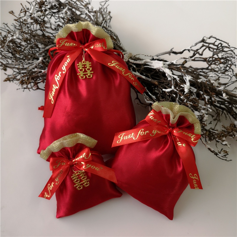ภาพหน้าปกสินค้าPK  ถุงหูรูด ถุงของขวัญ ถุงใส่ของชำร่วย ของขวัญ งานแต่ง งานมงคล สำหรับเทศกาลต่างๆ