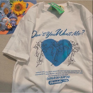 ใหม่ เสื้อยืดลําลอง ผ้าฝ้าย 100% แขนสั้น ทรงหลวม พลัสไซซ์ สไตล์เกาหลี สําหรับสตรี