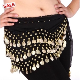 ภาพหน้าปกสินค้าtdg Buy Home Chiffon Dangling Gold Coins Belly Dance Hip Skirt Scarf Wrap Belt (Black) ที่เกี่ยวข้อง