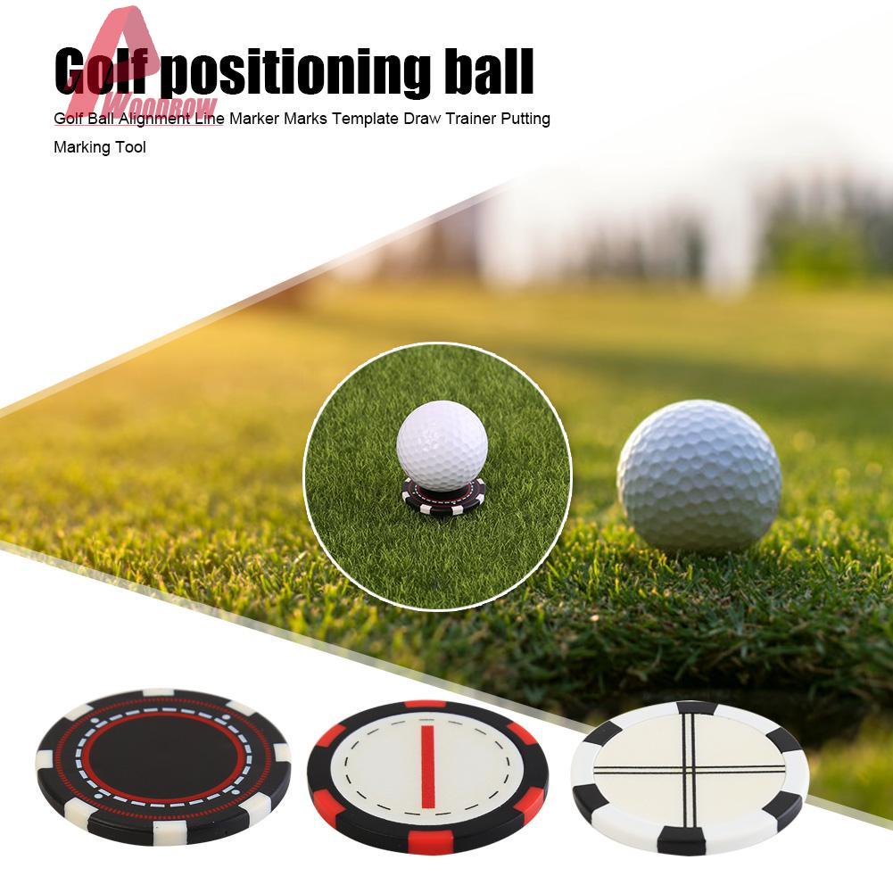ภาพหน้าปกสินค้าWO Golf Ball Alignment Line Marker Mark Draw Linear Putt Positioning Ball Mark จากร้าน woodrow.th บน Shopee