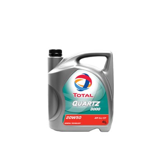 TOTAL เบนซินเกรดรวม ควอทซ์ 3000 20W-50 (4 ลิตร)