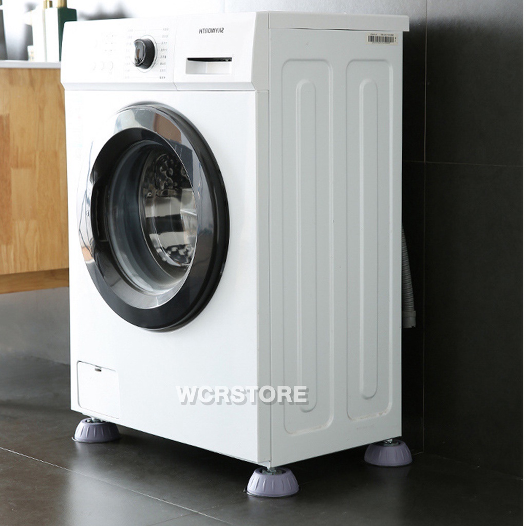 ภาพสินค้ายางรองเครื่องซักผ้า ฐานรองเครื่องซักผ้า ฐานรองตู้เย็น ที่รองเครื่องซักผ้า แผ่นรองกันลื่น ป้องกันการสั่นสะเทือน 4 ชิ้น จากร้าน wcr.store บน Shopee ภาพที่ 4