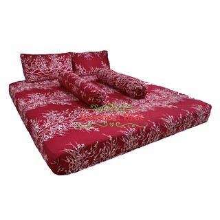 Bedsheet.BKK ผ้าปูที่นอน ลายสาหร่ายแดง ✳️มี3.5ฟุต/5ฟุต/6ฟุต เนื้อผ้านิ่มไม่ร้อน สีไม่ตก รหัส60021 / 60321 / 000 .