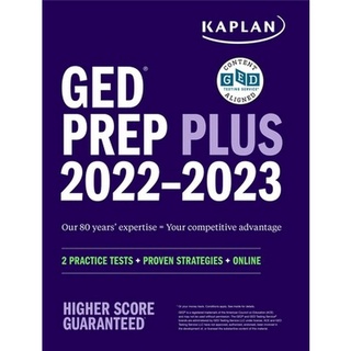 Chulabook(ศูนย์หนังสือจุฬาฯ) |C321หนังสือ 9781506277356 GED TEST PREP PLUS 2022-2023: 2 PRACTICE TESTS + PROVEN STRATEGIES + ONLINE (KAPLAN TEST PREP)