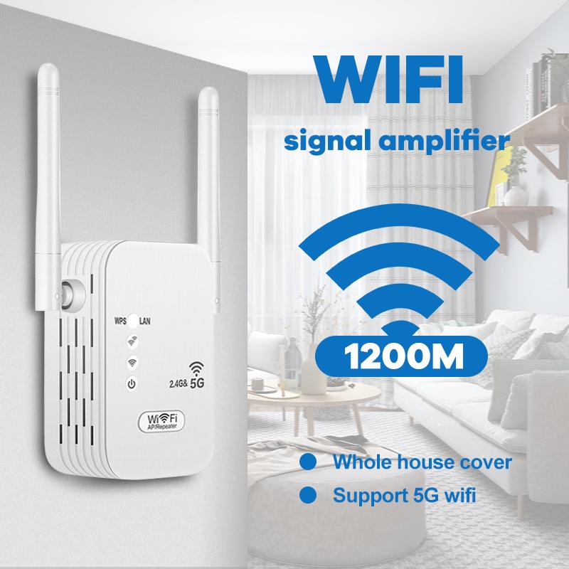 Wifi Repeater Amplifier 1200 ตัวขยายสัญญาณ Wifi Range Extender Repeater