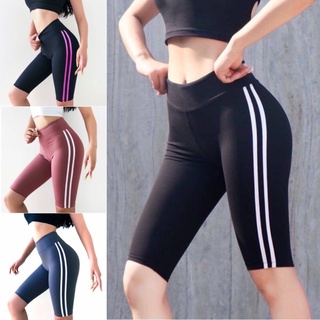 🌟𝗔𝗟𝗜𝗖𝗘𝗕𝗥𝗔🌟 กางเกงออกกำลังกาย แถบข้าง2แถบ Sport Leggings เลคกิ้ง งานคุณภาพ